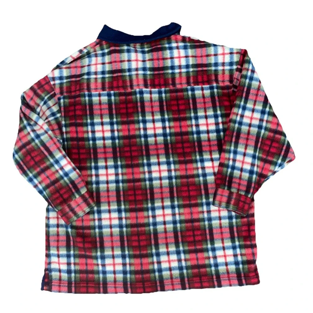 North Crest Women's Red‎ Plaid Cozy Fleece Shacket Shirt Jacket Size XL (18)